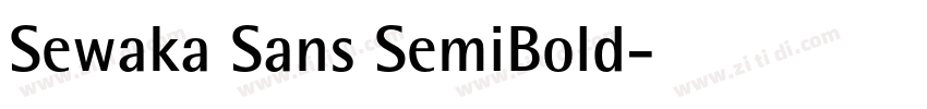 Sewaka Sans SemiBold字体转换